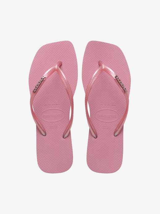 KLAPKI HAVAIANAS HAV SLIM SQUARE LOGO CHIFFON ROSE