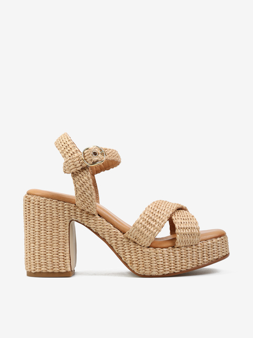 SANDAŁY HEGO'S Milano 4758 RAFIA NATURALE