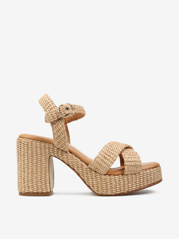SANDAŁY HEGO'S Milano 4758 RAFIA NATURALE
