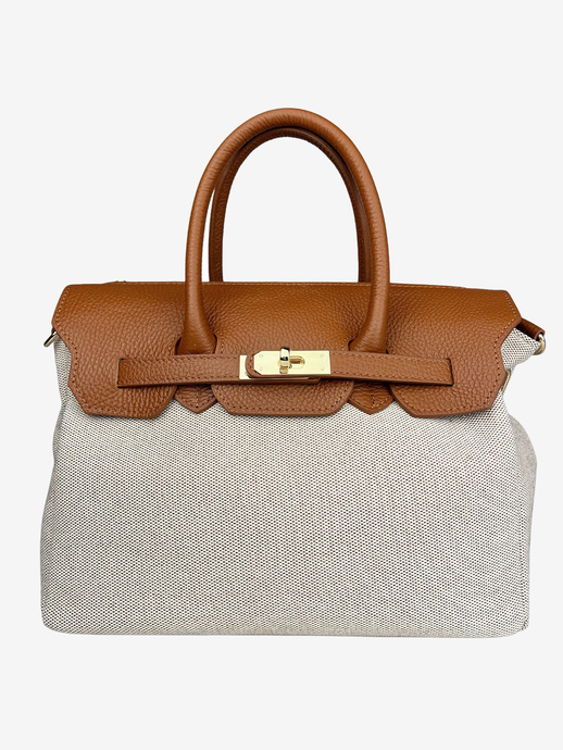 TOREBKA DAMSKA HEGO'S Milano 1460M CANVAS CUOIO