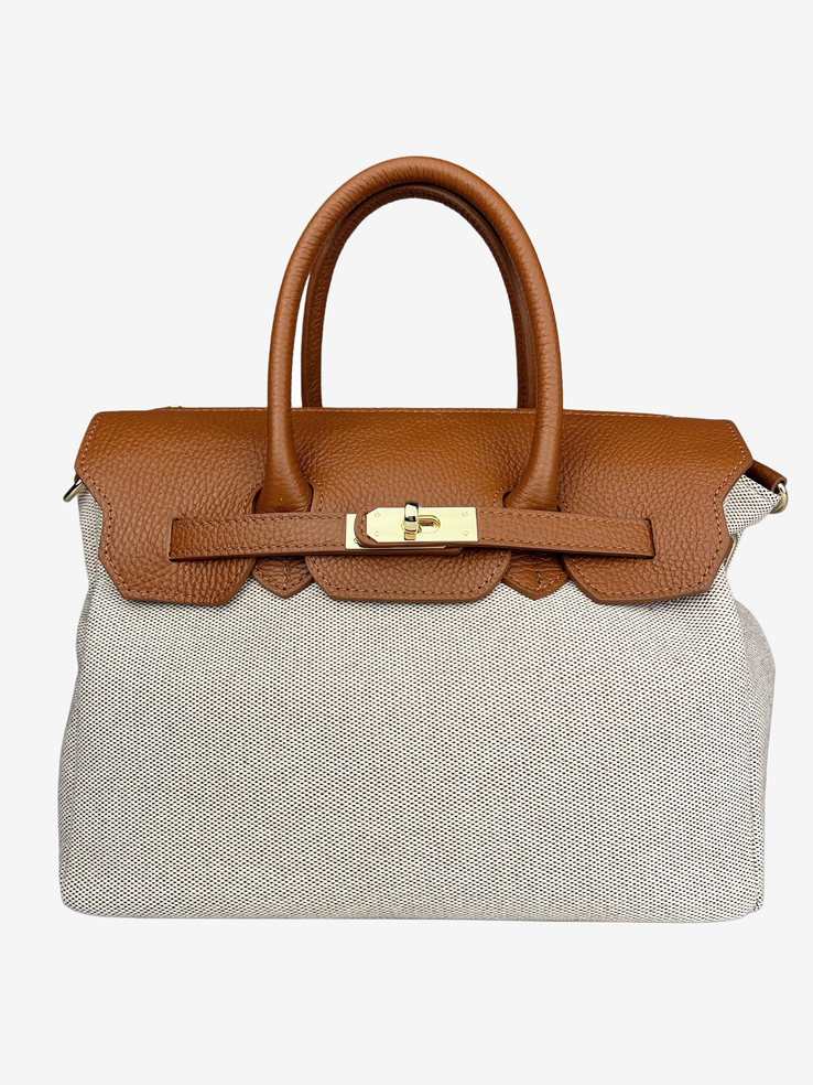 TOREBKA DAMSKA HEGO'S Milano 1460M CANVAS CUOIO
