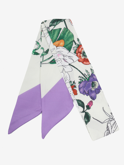 APASZKA DAMSKA HEGO'S Milano FOULARD TESSUTO FIORI VIOLA