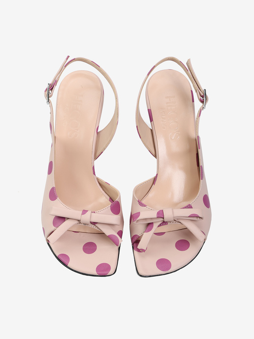 SANDAŁY HEGO'S Milano 2613 NAPPA POIS ROSA/FUXIA