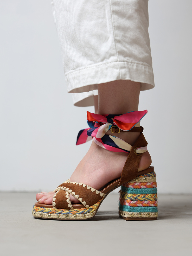 SANDAŁY HEGO'S Milano HAVANA-448 CAMOSCIO TAN