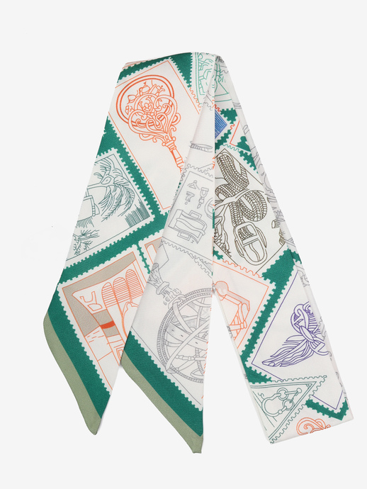 APASZKA DAMSKA HEGO'S Milano FOULARD TESSUTO CARTOLINA