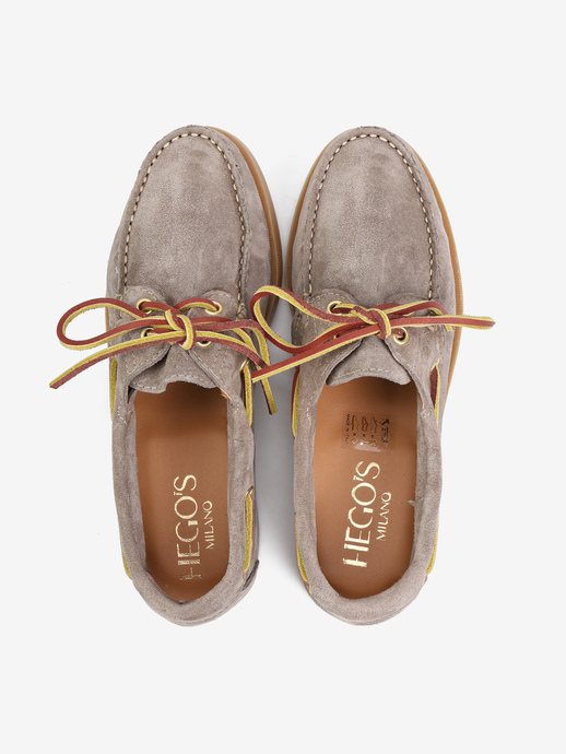 MOKASYNY HEGO'S Milano BARCA CAMOSCIO TORTORA