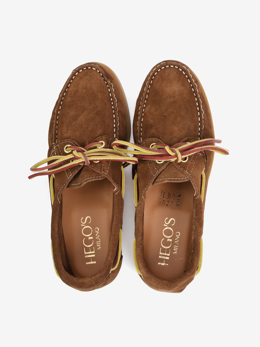 MOKASYNY HEGO'S Milano BARCA CAMOSCIO CUOIO