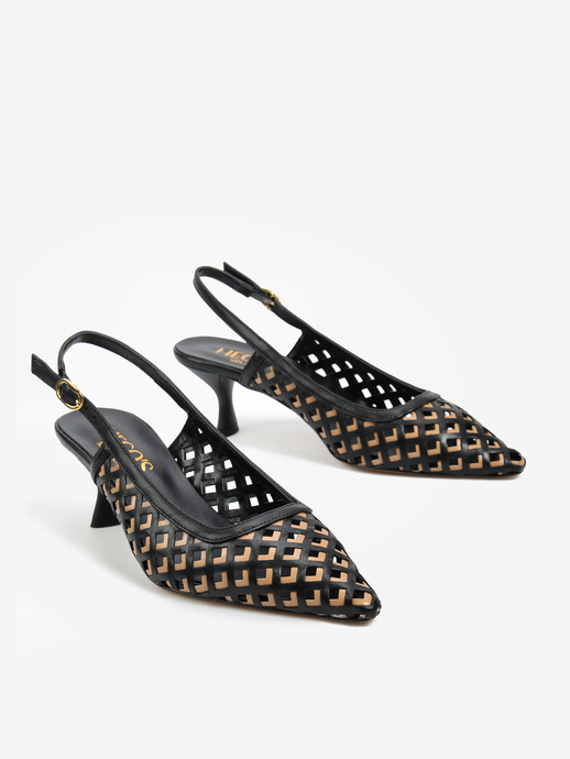 SZPILKI HEGO'S Milano S1664 NAPPA NERO