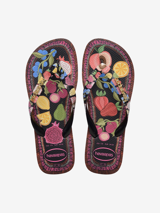 KLAPKI HAVAIANAS HAV TOP TROPICALIA VIBES II BLACK