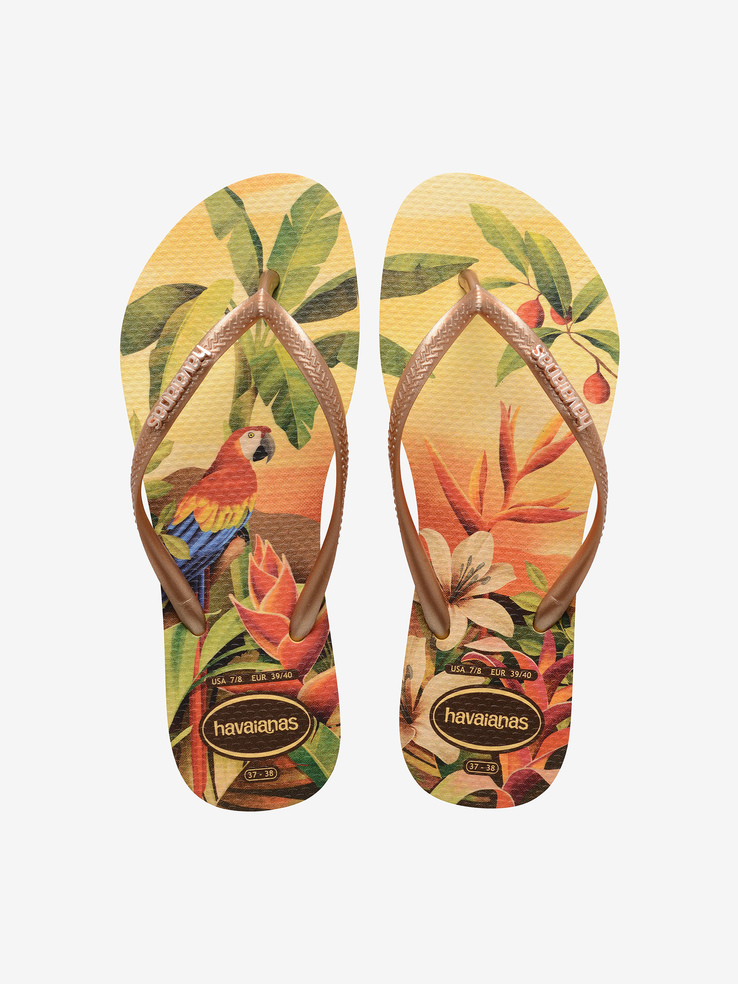 KLAPKI HAVAIANAS HAV SLIM TROPICAL CAJA YELLOW