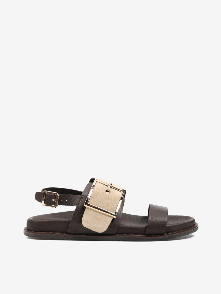SANDAŁY HEGO'S Milano D27157 PELLE KAKAO/SAND