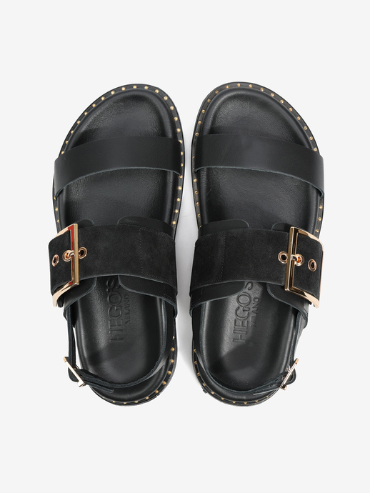 SANDAŁY HEGO'S Milano D27157 PELLE BLACK