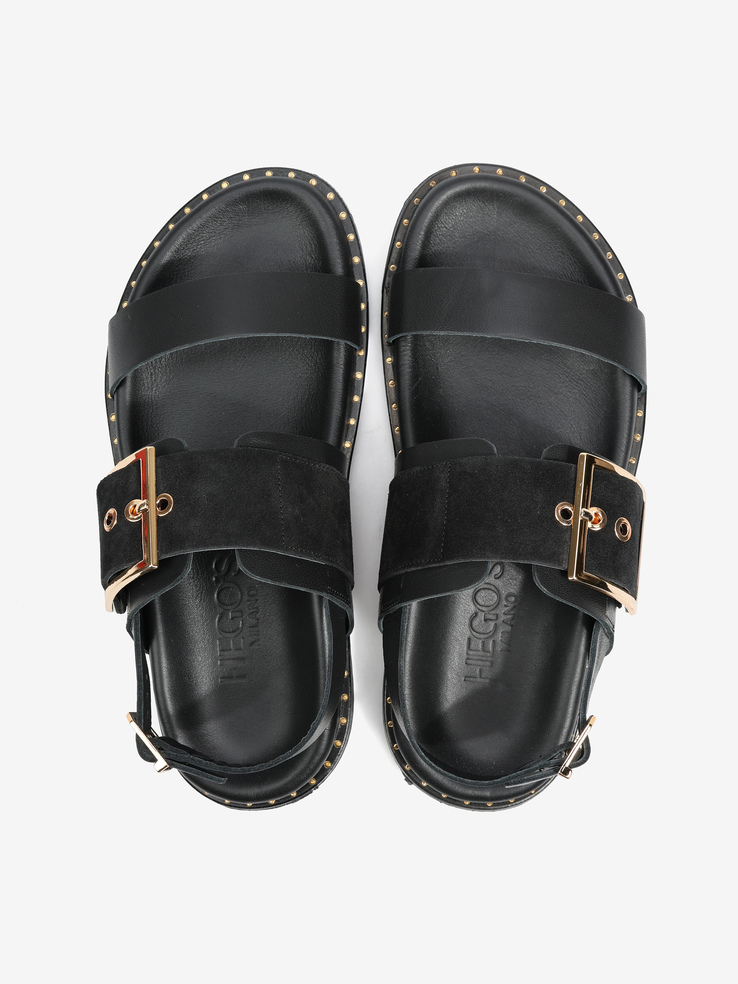 SANDAŁY HEGO'S Milano D27157 PELLE BLACK