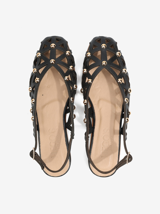 BALERINY HEGO'S Milano 124025 PELLE BLACK