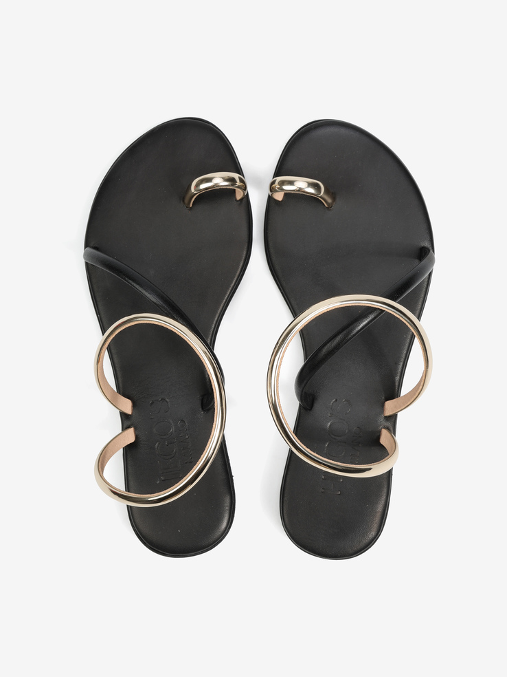 SANDAŁY HEGO'S Milano ELEAN VITELLO BLACK
