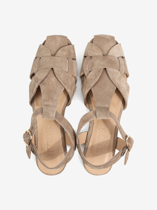 SANDAŁY HEGO'S Milano PNG18 SUEDE SUGHERO