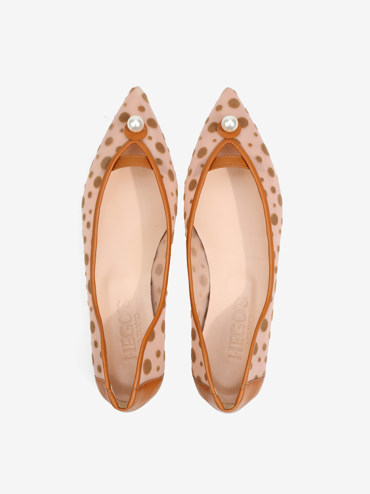 BALERINY HEGO'S Milano 2092-F FRITZ BEIGE