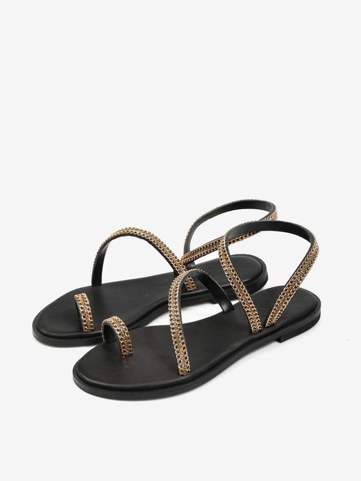 SANDAŁY HEGO'S Milano CATENA VITELLO BLACK