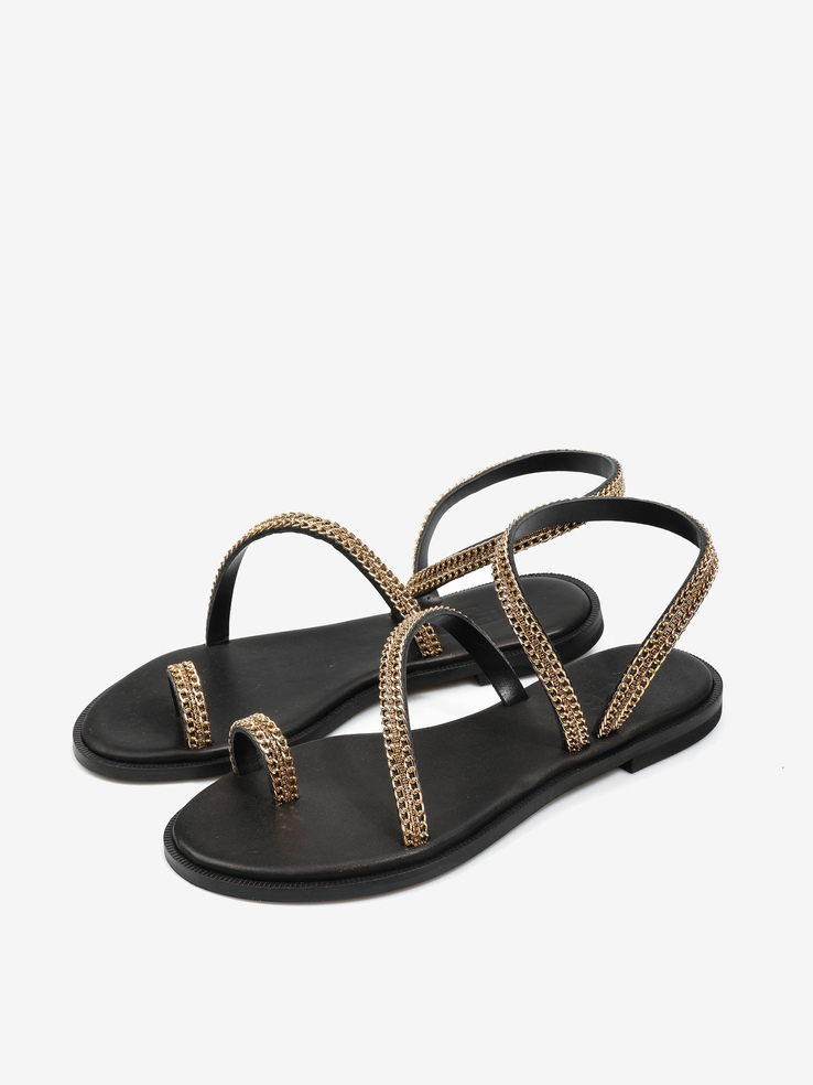 SANDAŁY HEGO'S Milano CATENA VITELLO BLACK