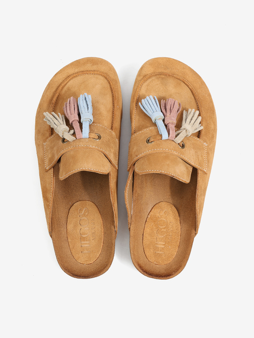 KLAPKI HEGO'S Milano CF05 VELOUR CUOIO