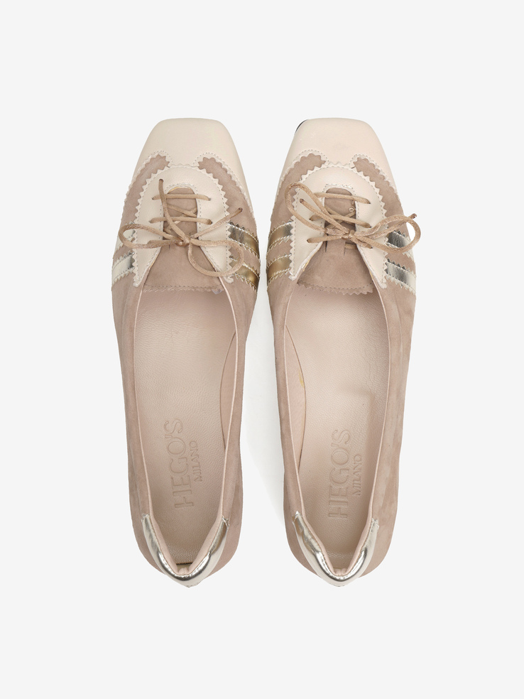 BALERINY HEGO'S MILANO 2088 NAPPA ICE/TAUPE
