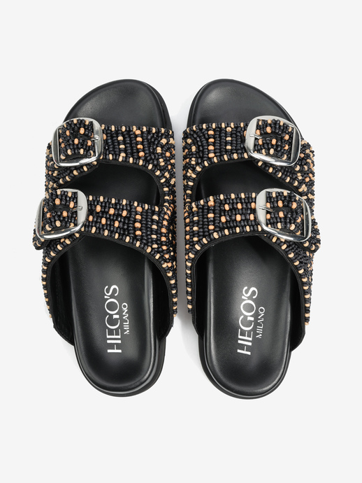KLAPKI HEGO'S Milano FLAVIA VITELLO BLACK