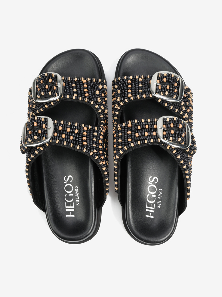 KLAPKI HEGO'S Milano FLAVIA VITELLO BLACK