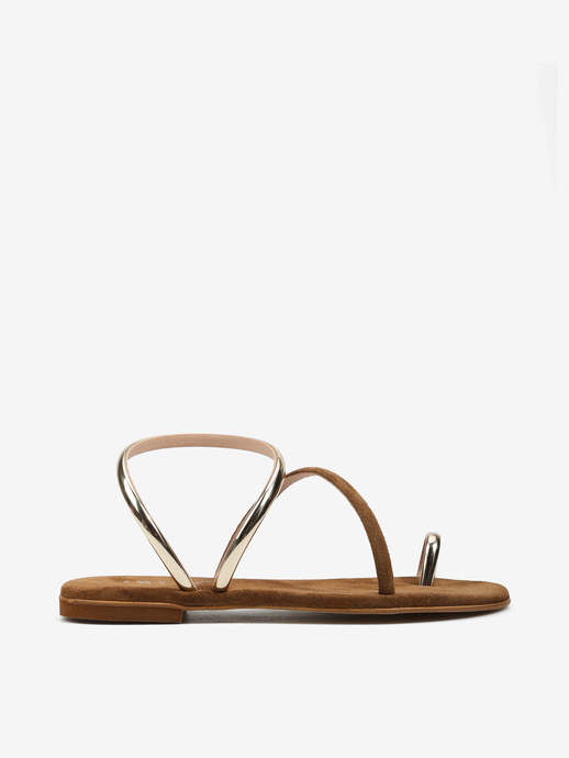 SANDAŁY HEGO'S Milano ELEAN SUEDE TAN
