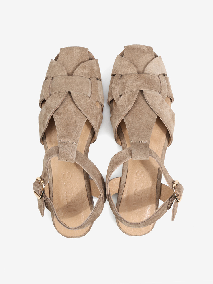 SANDAŁY HEGO'S Milano PNG18 SUEDE SUGHERO