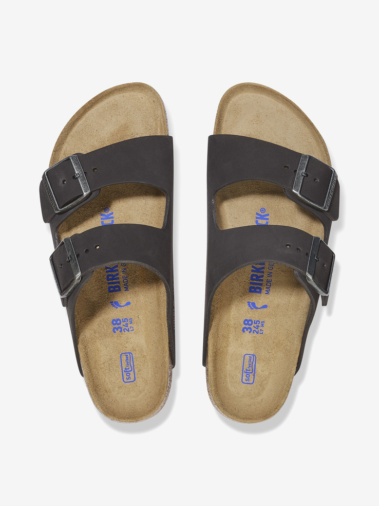 KLAPKI BIRKENSTOCK ARIZONA SOFT FOOTDE NUBUK BLACK