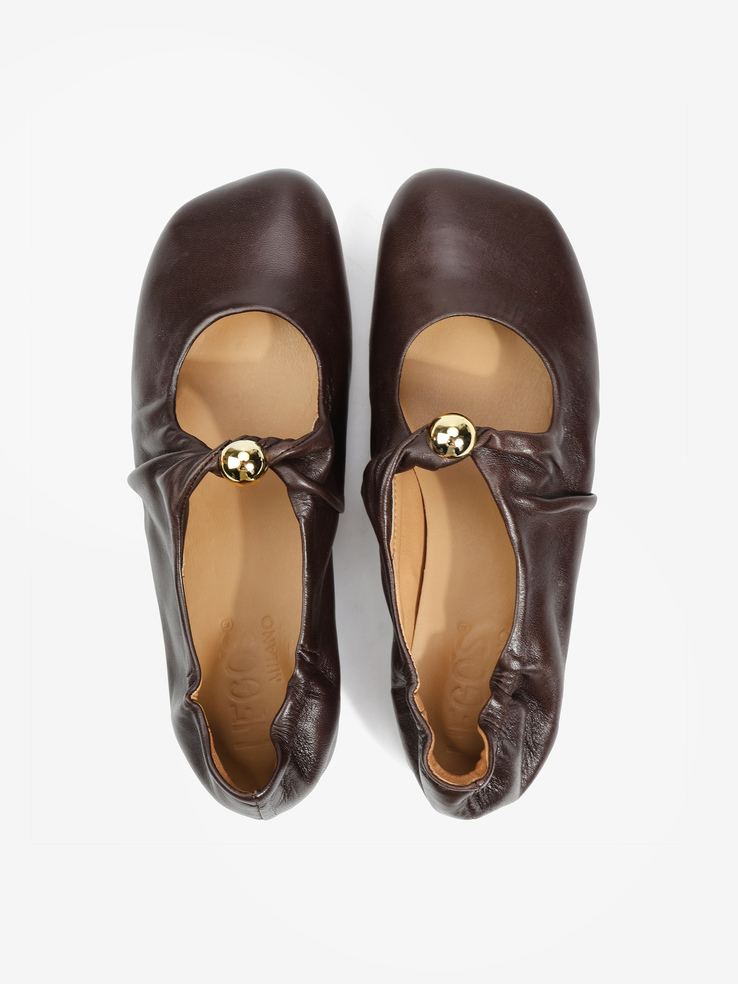 BALERINY HEGO'S Milano LW07 NAPPA T.MORO