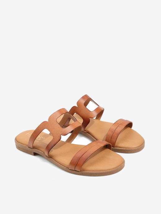 KLAPKI HEGO'S Milano CAPRI VITELLO CUOIO