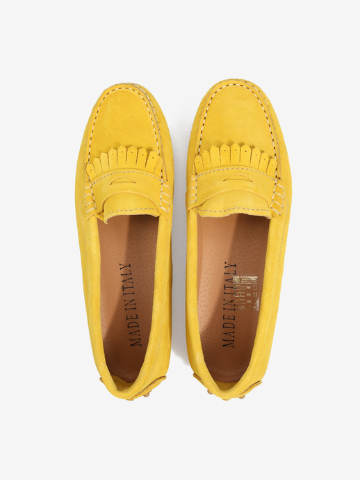 MOKASYNY HEGO'S Milano 103 CAMOSCIO GIALLO