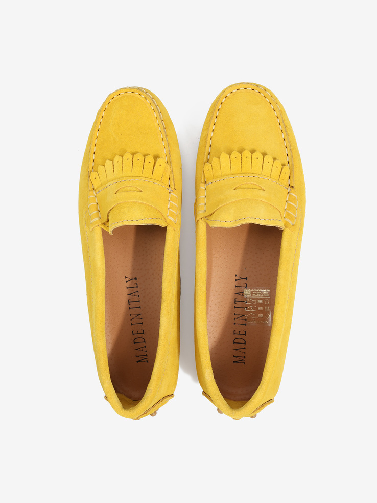 MOKASYNY HEGO'S Milano 103 CAMOSCIO GIALLO
