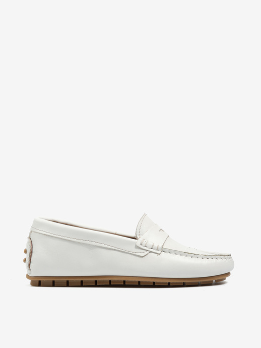 MOKASYNY HEGO'S Milano 102 PELLE BIANCO