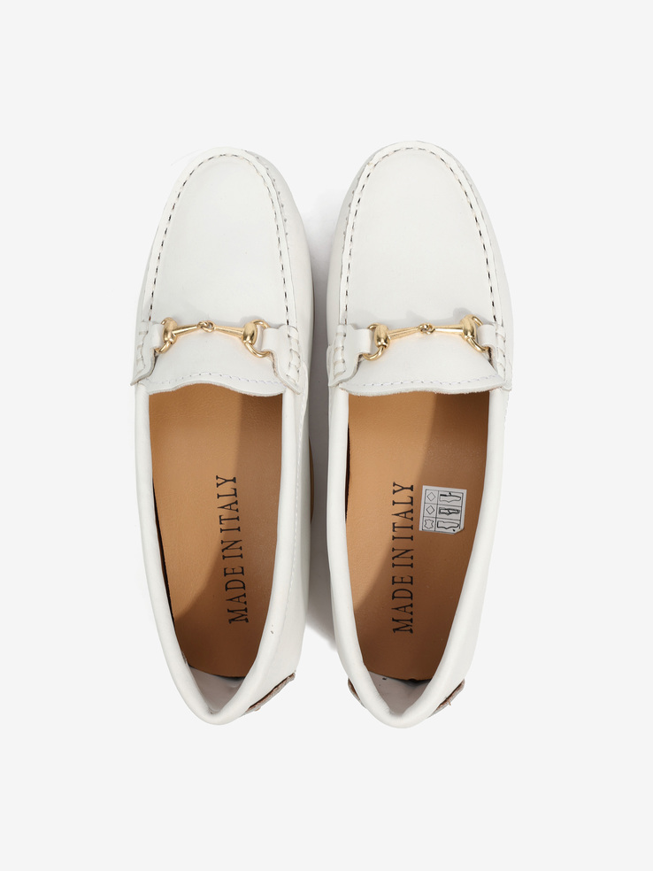 MOKASYNY HEGO'S Milano 108 PELLE BIANCO