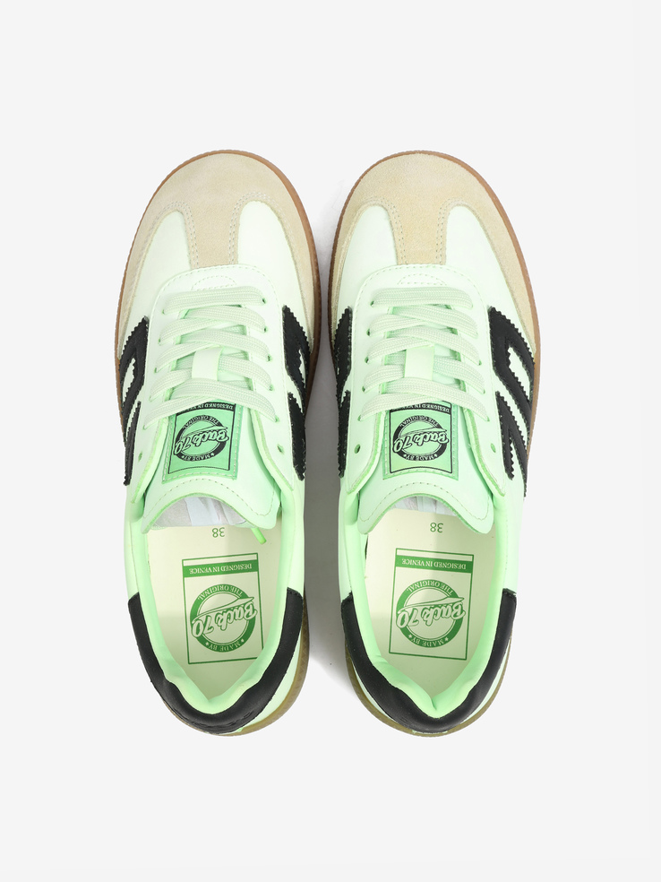 SNEAKERSY BACK70 RAINBOW 04 LEATHER LT.GREEN