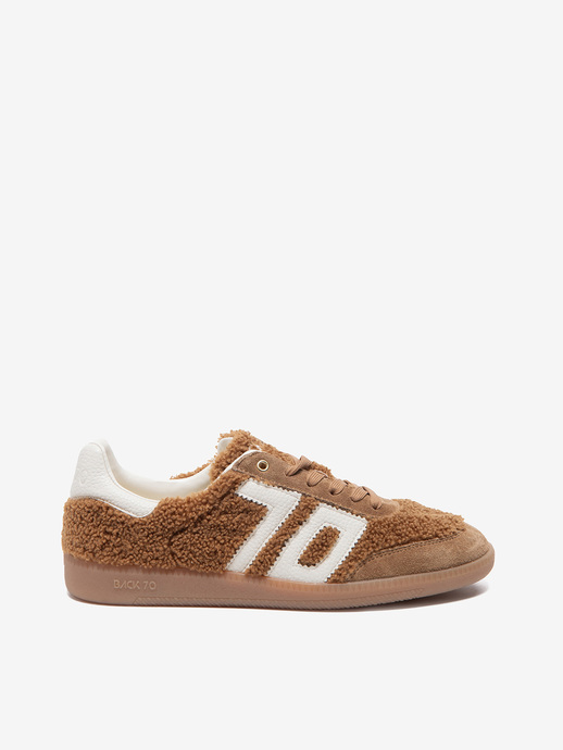 SNEAKERSY BACK70 TEDDY 204 SUEDE FUR TABACCO