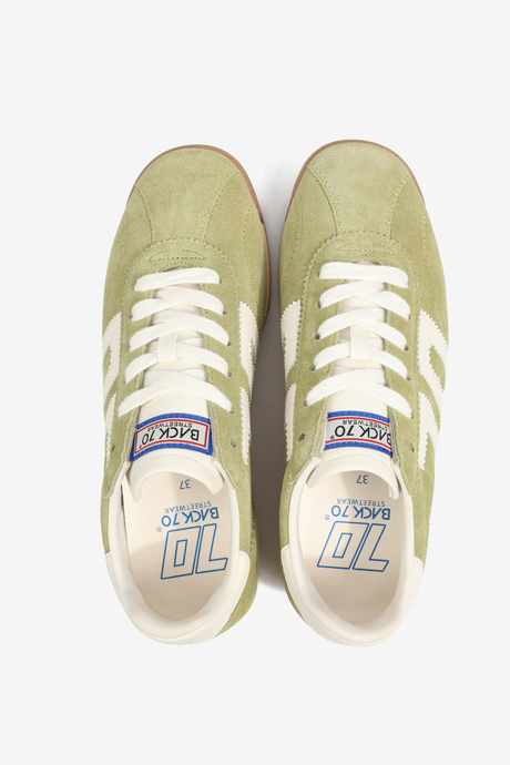 SNEAKERSY BACK70 RUNNER L26-04 SUEDE OLIVE
