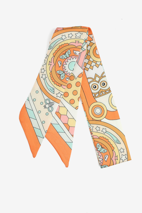APASZKA DAMSKA  FOULARD TESSUTO ARCOCALEBO ARANCIO
