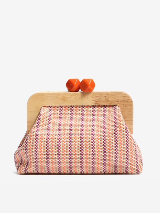 TOREBKA DAMSKA HEGO'S Milano 002 TESSUTO ARANCIO/PURPLE